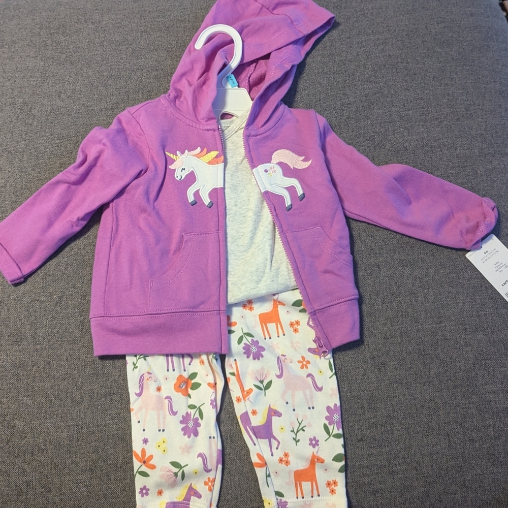 Carter's Pink and Gray Baby Set